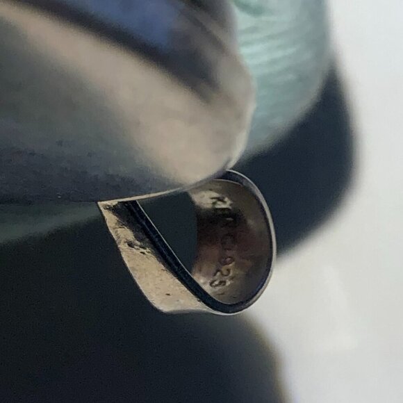 Vtg Kabana KBN 925 Inlaid Glass Sterling Silver Pendant - NEW - Picture 4 of 6